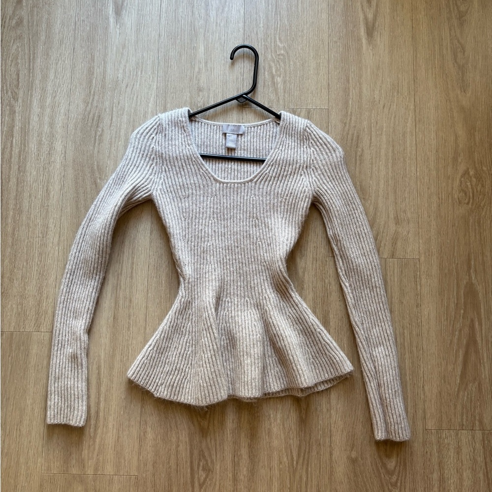Cream/Tan XS knit jumper Office Casual H&M